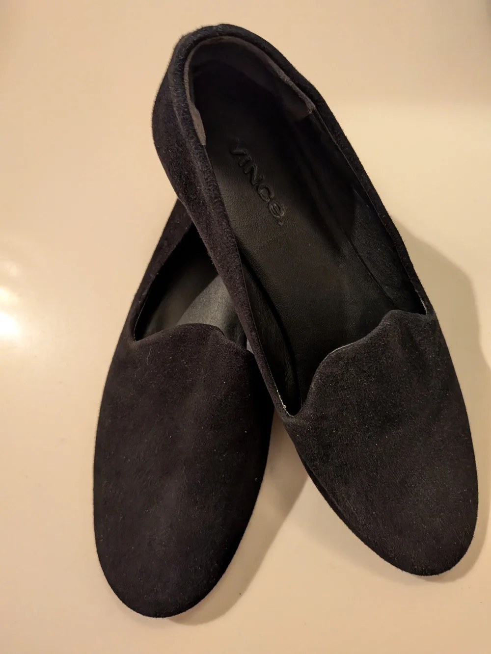 VINCE Black Suede Slip-On Smoking Loafers | US 6 EUR 36 - Picture 2 of 6